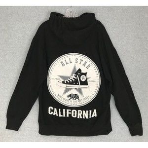 California All Star Sneaker art Hoodie Mens Large "West Coast is the Best Coast"